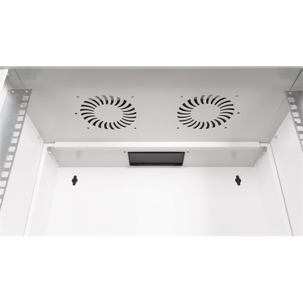 Equip fali rackszekrény - ewm-07-5440-g (19", 7u, 540x400mm, lapra szerelt, szürke)