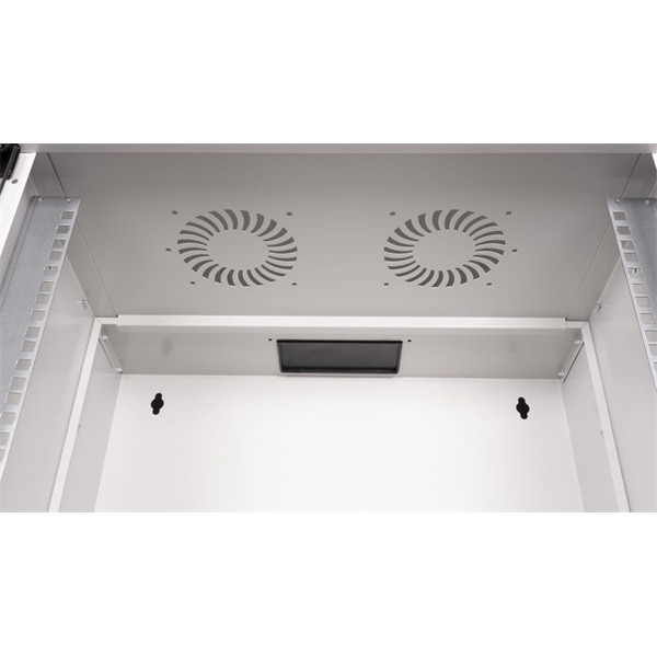 Equip fali rackszekrény - ewm-09-5440-g (19", 9u, 540x400mm, lapra szerelt, szürke)
