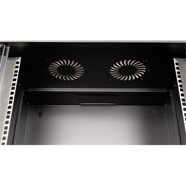 Equip fali rackszekrény - ewm-12-5440-b (19", 12u, 540x400mm, lapra szerelt, fekete)