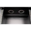 Equip fali rackszekrény - ewm-12-5440-b (19", 12u, 540x400mm, lapra szerelt, fekete)