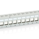 Equip keystone patch panel - 767124 (24 port, cat6, 1u, árnyékolt, szürke)