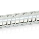 Equip keystone patch panel - 767124 (24 port, cat6, 1u, árnyékolt, szürke)