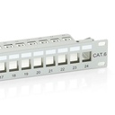 Equip keystone patch panel - 767124 (24 port, cat6, 1u, árnyékolt, szürke)