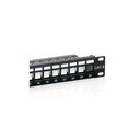 Equip keystone patch panel - 769124 (24 port, cat6, 1u, árnyékolt, fekete)