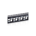Equip keystone patch panel - 769324 (24 port, cat6a, 1u, árnyékolt, fekete)