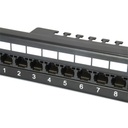 Equip patch panel - 135425 (24 port, cat6, árnyékolatlan, fekete)