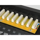 Equip patch panel - 135425 (24 port, cat6, árnyékolatlan, fekete)