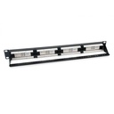 Equip patch panel - 135426 (24 port, cat6, árnyékolatlan, fekete)
