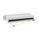 Equip patch panel - 208014 (12 port, cat6, árnyékolt, szürke)