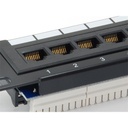 Equip patch panel - 208015 (12 port, cat5e, 1u, árnyékolatlan, fekete)