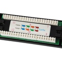 Equip patch panel - 235325 (24 port, cat5e, 1u, árnyékolatlan, fekete)