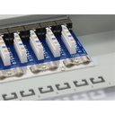 Equip patch panel - 326316 (16 port, cat6, árnyékolt, szürke)
