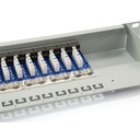 Equip patch panel - 326316 (16 port, cat6, árnyékolt, szürke)