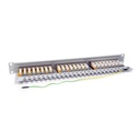 Equip patch panel - 326325 (24 port, cat6, 1u, árnyékolt, szürke)