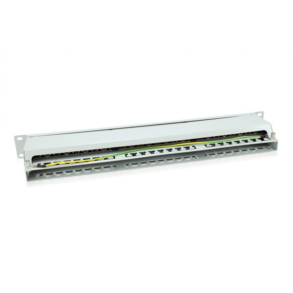 Equip patch panel - 326349 (48 port, cat6, 1u, árnyékolt, szürke)