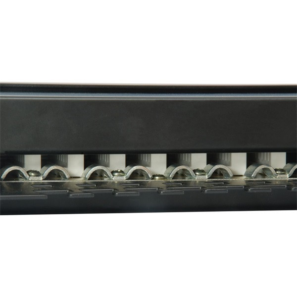Equip patch panel - 326425 (24 port, cat6, 1u, árnyékolt, fekete)