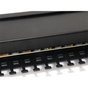 Equip patch panel - 326425 (24 port, cat6, 1u, árnyékolt, fekete)