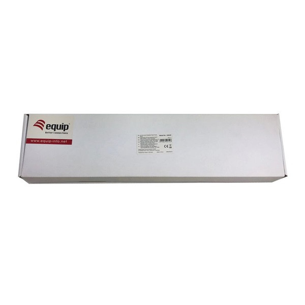 Equip patch panel - 326425 (24 port, cat6, 1u, árnyékolt, fekete)