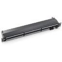 Equip patch panel - 326624 (24 port, cat6a, 1u, árnyékolt, fekete)