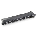 Equip patch panel - 326624 (24 port, cat6a, 1u, árnyékolt, fekete)