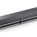Equip patch panel - 326624 (24 port, cat6a, 1u, árnyékolt, fekete)