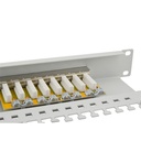 Equip patch panel - 327316 (16 port, cat5e, 1u, árnyékolt, szürke)