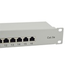 Equip patch panel - 327316 (16 port, cat5e, 1u, árnyékolt, szürke)