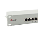 Equip patch panel - 327316 (16 port, cat5e, 1u, árnyékolt, szürke)