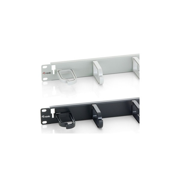 Equip rackszekrény kiegészítő - 327311 (kábel rendező panel, gyűrű panel, 1u(19"), fekete)