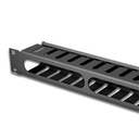 Equip rackszekrény kiegészítő - 327313 (kábel rendező panel, fekete)