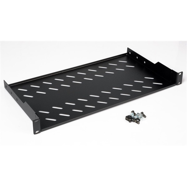 Equip rackszekrény kiegészítő - ezfs-19-1-40-b (fix polc, 19", 1u, mélység: 400mm, fekete)