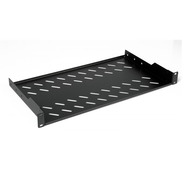 Equip rackszekrény kiegészítő - ezfs-19-1-40-b (fix polc, 19", 1u, mélység: 400mm, fekete)