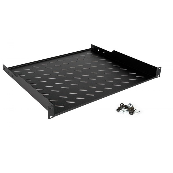 Equip rackszekrény kiegészítő - ezfs-19-1-60-b (fix polc, 19", 1u, mélység: 600mm, fekete)