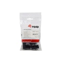 Equip rj45 keystone toldó - 121179 (utp, cat6, árnyékolatlan, műanyag, fekete) 8db/csomag