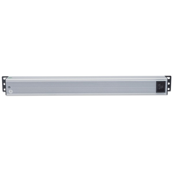 Manhattan elosztó - 19" 1u rackmount elosztó, 8db c19 aljzat, 2m eltávolítható kábel, ki-be kapcsológomb