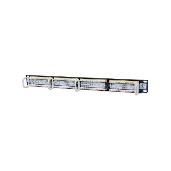 Manhattan patch panel - cat6 utp patch panel, 24 portos, 1u, fekete