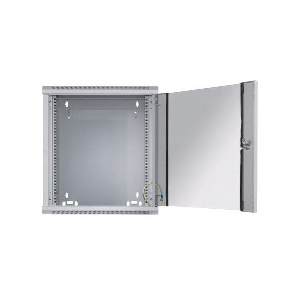 Manhattan rackszekrény - 19" fali kivitel (12u, 635 (h) x 570 (w) x 450 (d) mm, flatpack, szürke)
