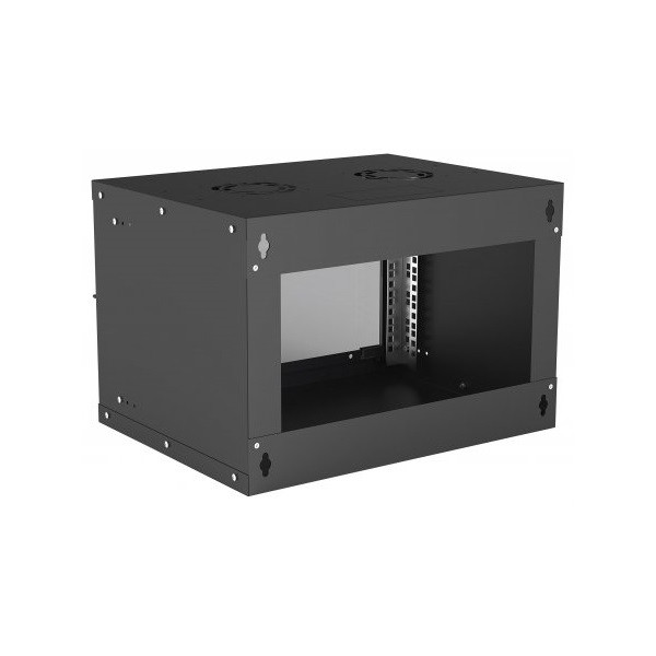 Manhattan rackszekrény - 19" fali kivitel (6u, 353 (h) x 540 (w) x 400 (d) mm, ip20, flatpack, fekete)