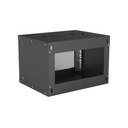 Manhattan rackszekrény - 19" fali kivitel (6u, 353 (h) x 540 (w) x 400 (d) mm, ip20, flatpack, fekete)