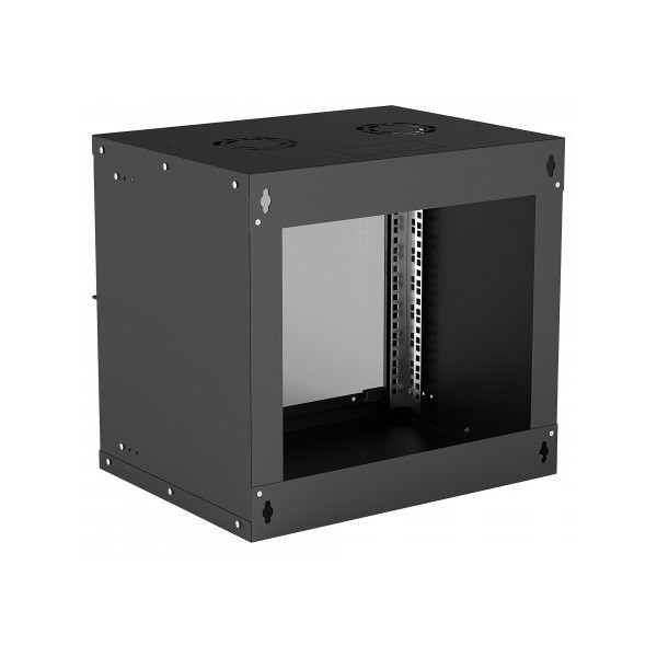 Manhattan rackszekrény - 19" fali kivitel (9u, 500 (h) x 540 (w) x 400 (d) mm, ip20, flatpack, fekete)