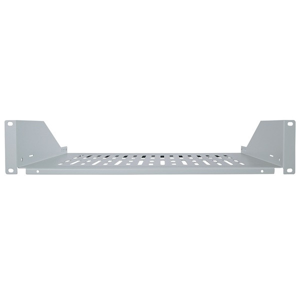 Manhattan rackszekrény polc - 710947 (19", 2u, konzolos, fix, 350 mm mély, szürke)