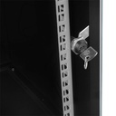 S-link rackszekrény - 12u 19" fali kivitel (540x530x400mm, flatpack, fekete)