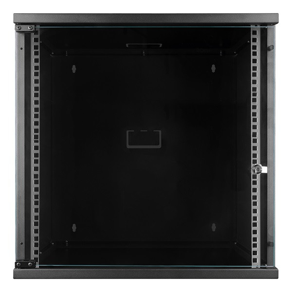 S-link rackszekrény - 12u 19" fali kivitel (540x530x400mm, flatpack, fekete)