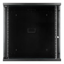 S-link rackszekrény - 12u 19" fali kivitel (540x530x400mm, flatpack, fekete)