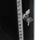 S-link rackszekrény - 9u 19" fali kivitel (400x530x400mm, flatpack, sötétszürke/fekete)