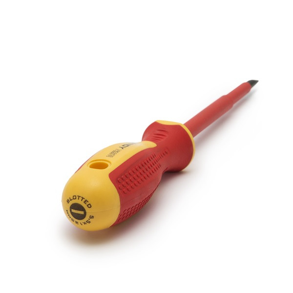 Handy csavarhúzó - 10563 (lapos, 5,5, 125mm, 1000v-ig szigetelt, mágneses fej)