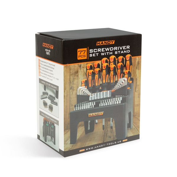 Handy csavarhúzó készlet - 10695 (77 db-os, imbuszokkal, krovákkal, bitfejekkel)