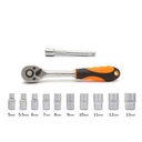 Handy dugókulcs készlet - 10857a (12 db-os, 1/4",  5-13 mm)