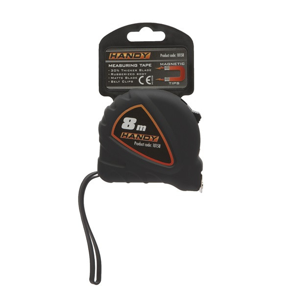 Handy mérőszallag - 10158 (8m, övcsipesz, csuklópánt)