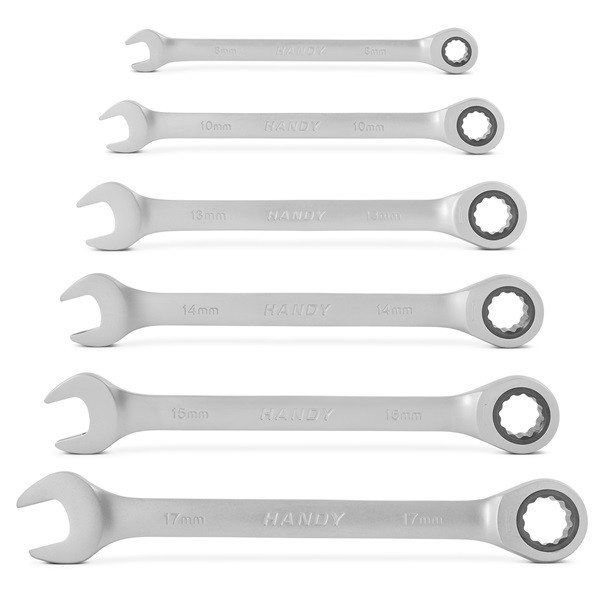 Handy racsniskulcs készlet - 10852 (6 db-os, 8-17mm)